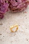 Heliophilia Silver Amouryuzuk Anillo de Latón con Circón Oro